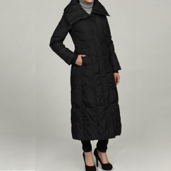 Cole Haan Black Full Length Puffer Down Coat Winter Coat Size M - Main Image